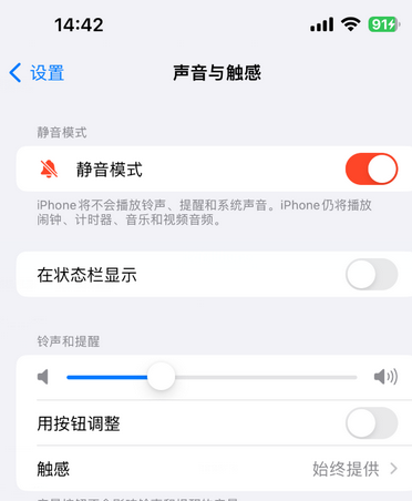 阜沙镇苹果15Pro维修网点分享iPhone15Pro系列机型中隐藏静音图标 